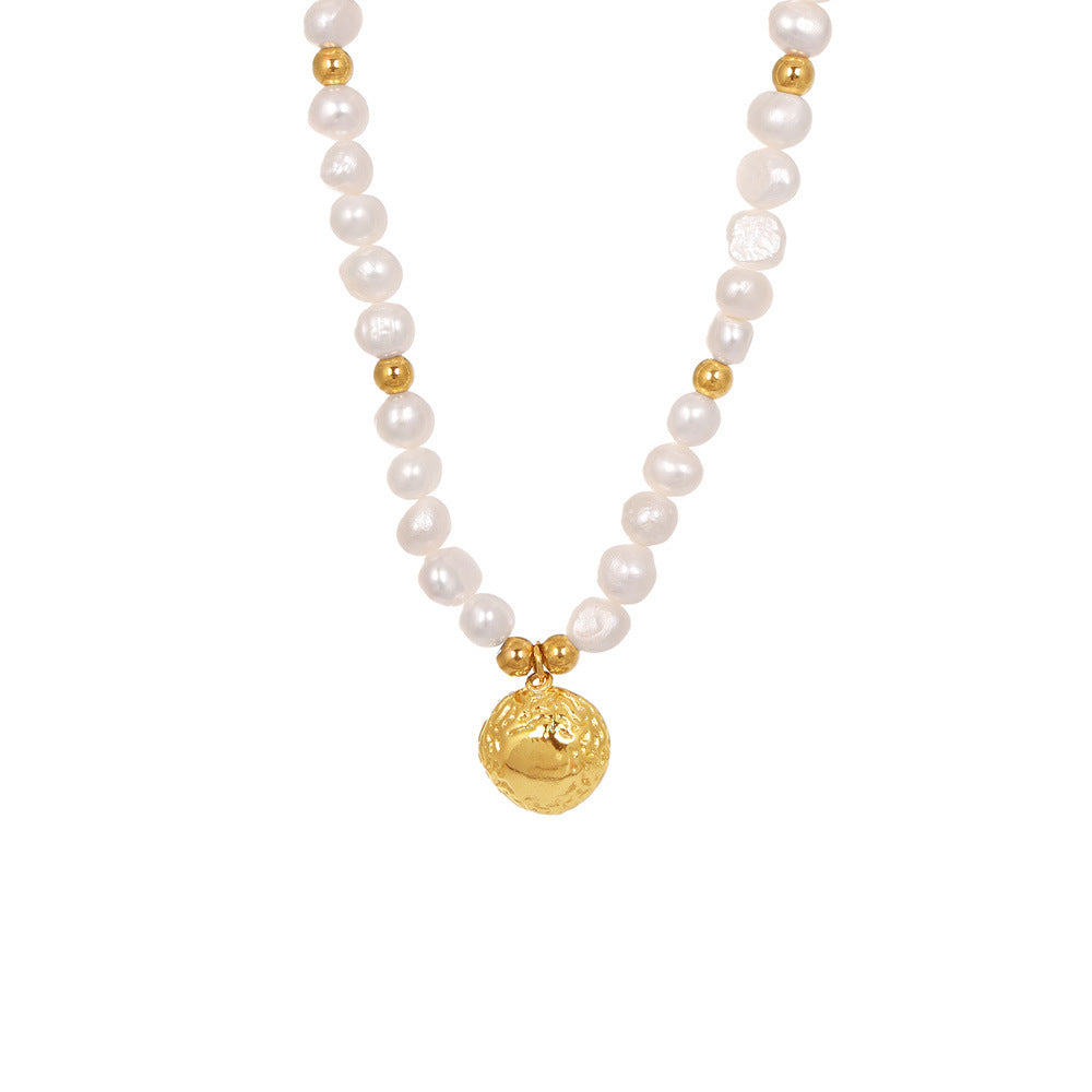 Wholesale  Natural Freshwater Pearl Handmade Beaded Clavicle Necklace