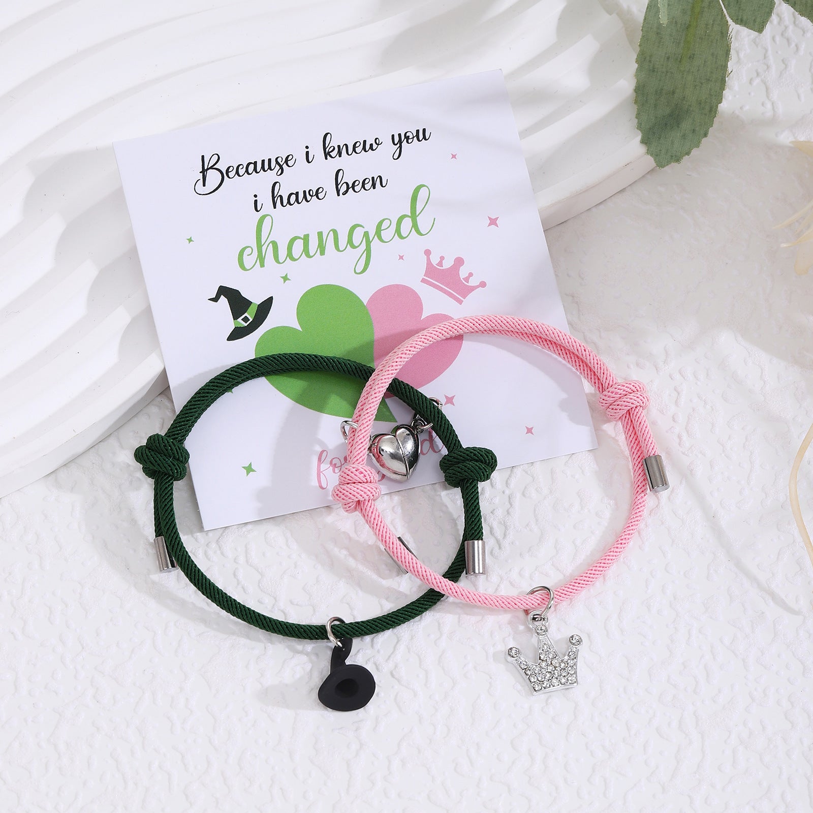 Wholesale  Beaded Bracelet Crown Love Magnetic Good Friend Bracelet