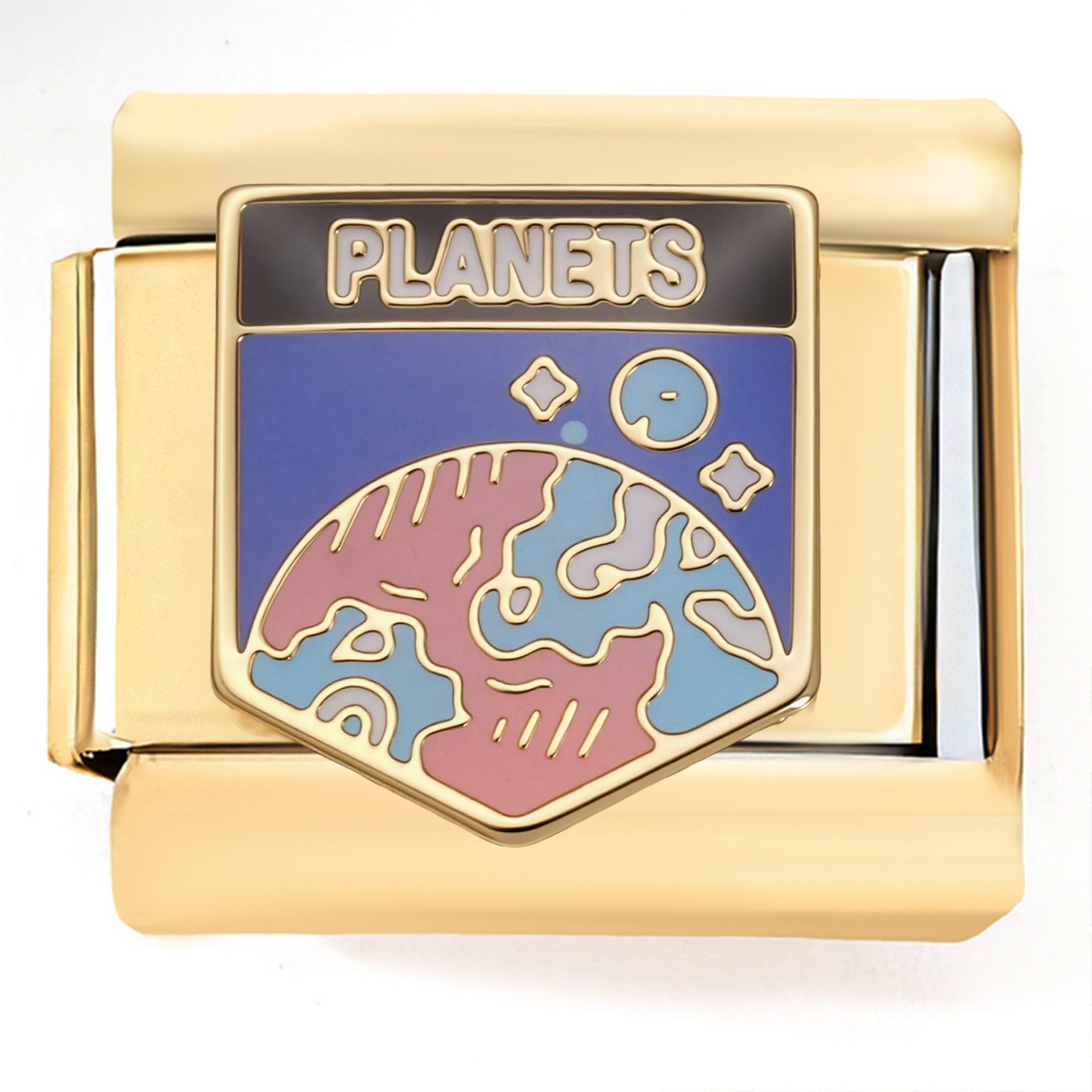 Wholesale Italian Charm Bracelet 9mm DIY Gold-Plated Navigation  Creative Stainless Steel Composable Bracelet