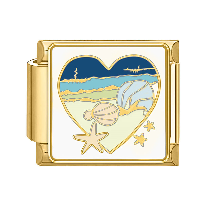 Wholesale Italian Charm Bracelet 9mm DIY Splicing Fashion Creative Pattern Stainless Steel Composable Bracelet