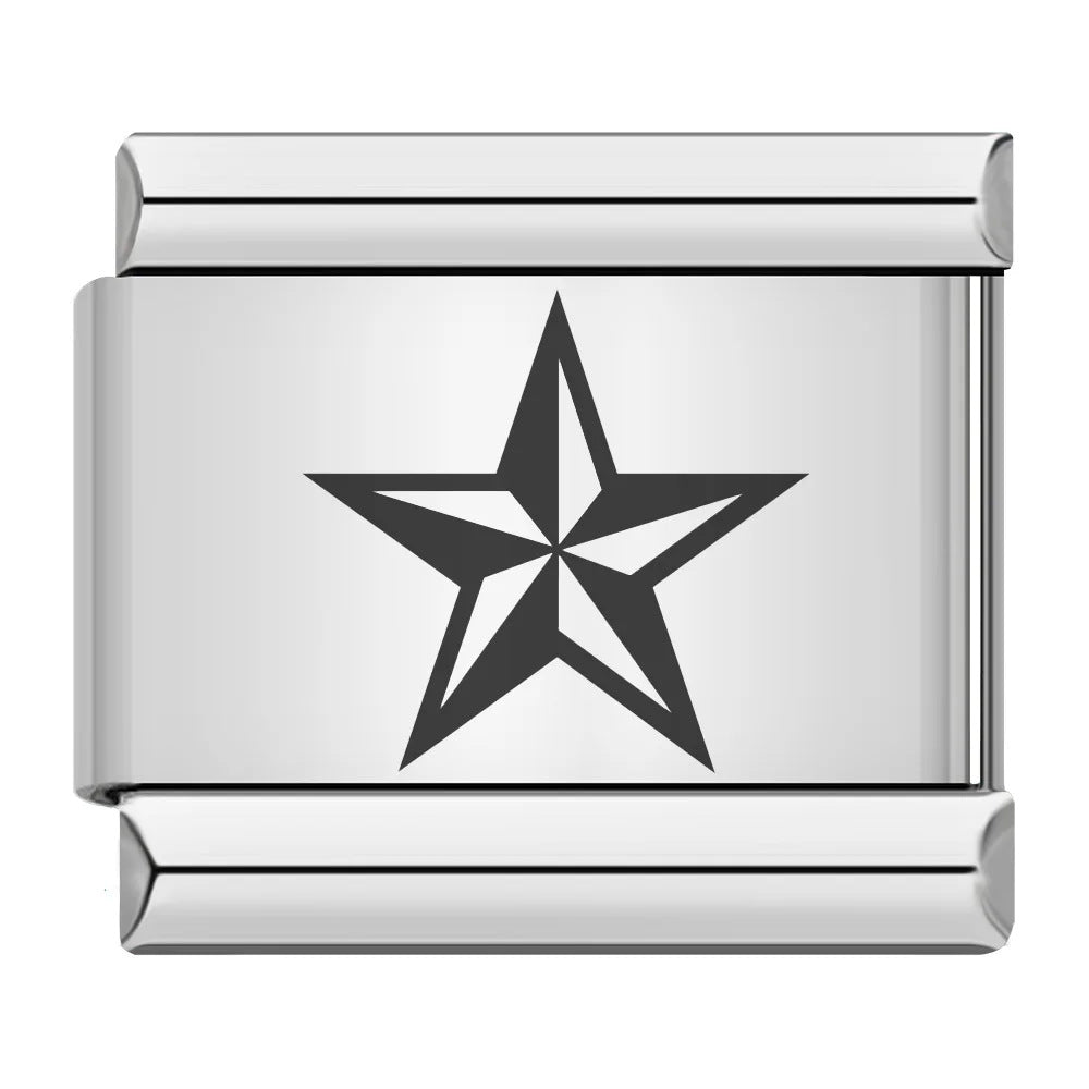 Wholesale  Italian Charm Bracelet 9mm DIY sun moon stars Creative Stainless Steel Composable Bracelet