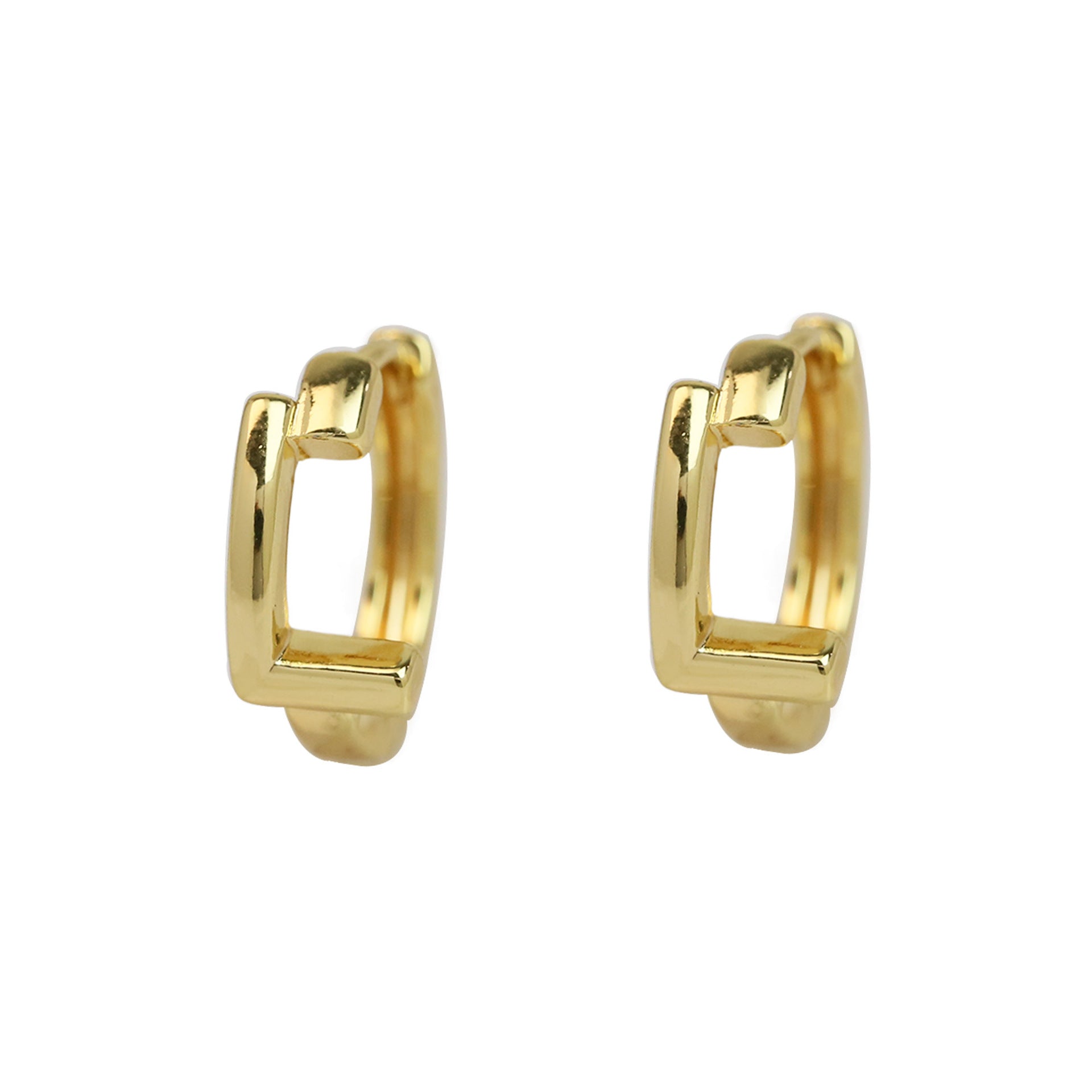 Wholesale 18k gold high-polished brass simple style 26 English letters earrings