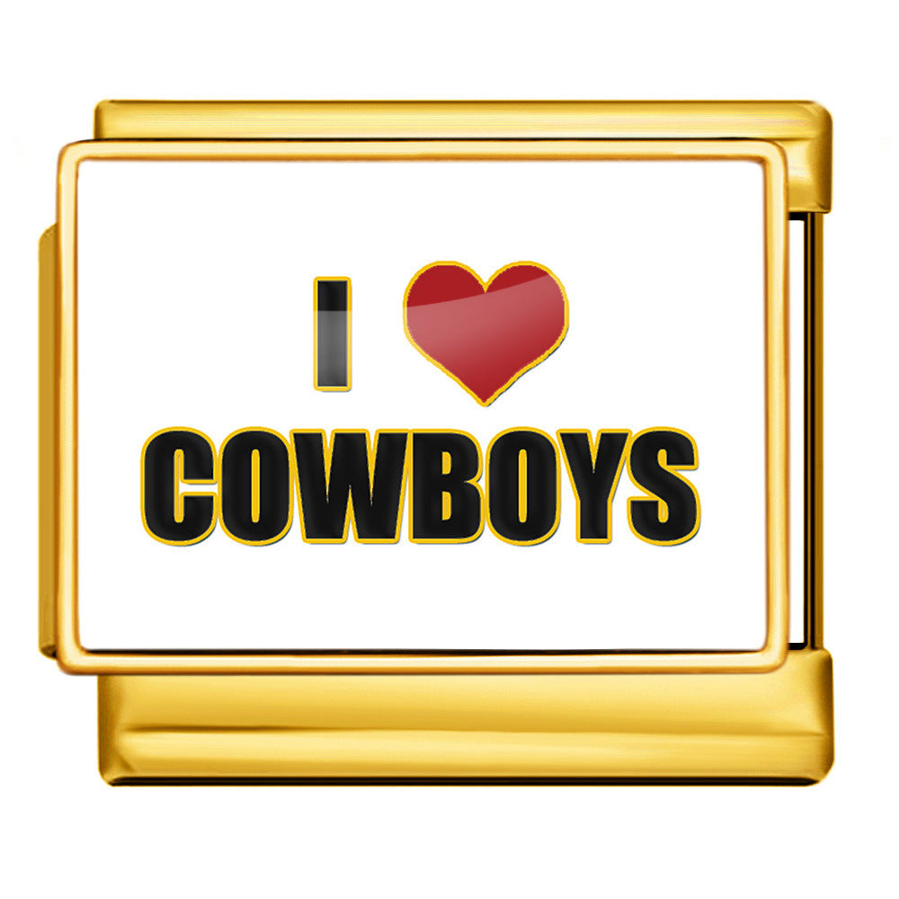 Wholesale  Italian Charm Bracelet 9mm DIY heart-shaped  Creative Stainless Steel Composable Bracelet