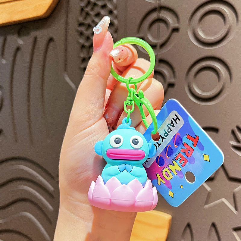 Wholesale Cartoon Lotus Fish PVC Soft Glue Keychain ACCVIP-KC-HangLi003