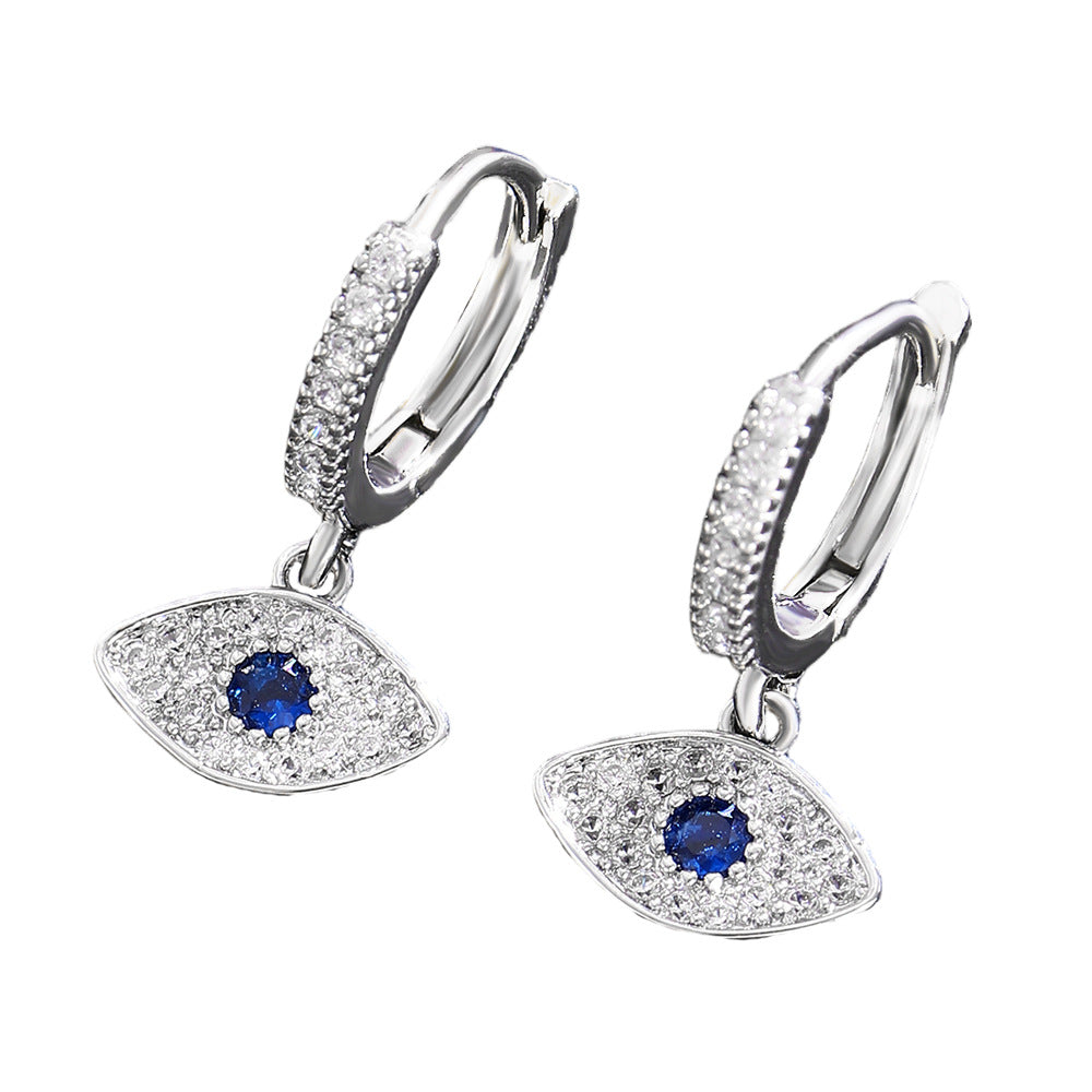Wholesale Evil Eye Ear Cuff Geometric Gold Copper Women S Earrings With Zirconia Trendy Gift