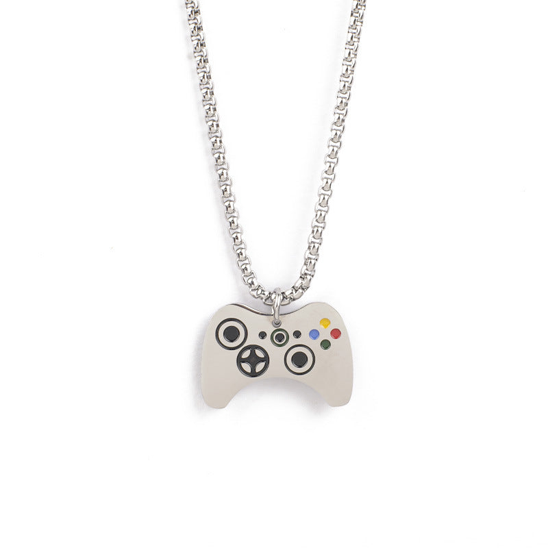 Wholesale Men S Game Console Pendant Necklace Minimalist Hip Hop Titanium Steel Chain Casual Streetwear Jewelry Gift Boutique Resale
