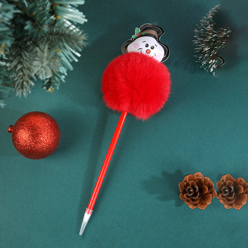 Wholesale Christmas style plush pen ballpoint pen
