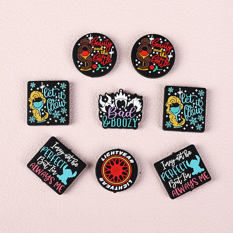 Wholesale 20pcs Cartoon Letter Focal Beads DIY Bead Accessories