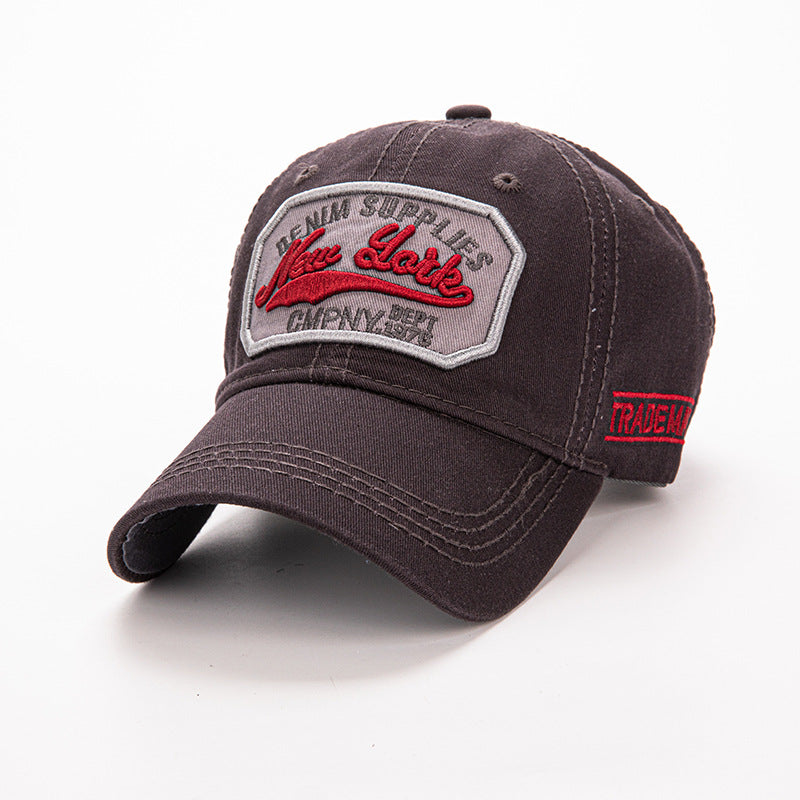 Wholesale Washed patch letter embroidered baseball cap