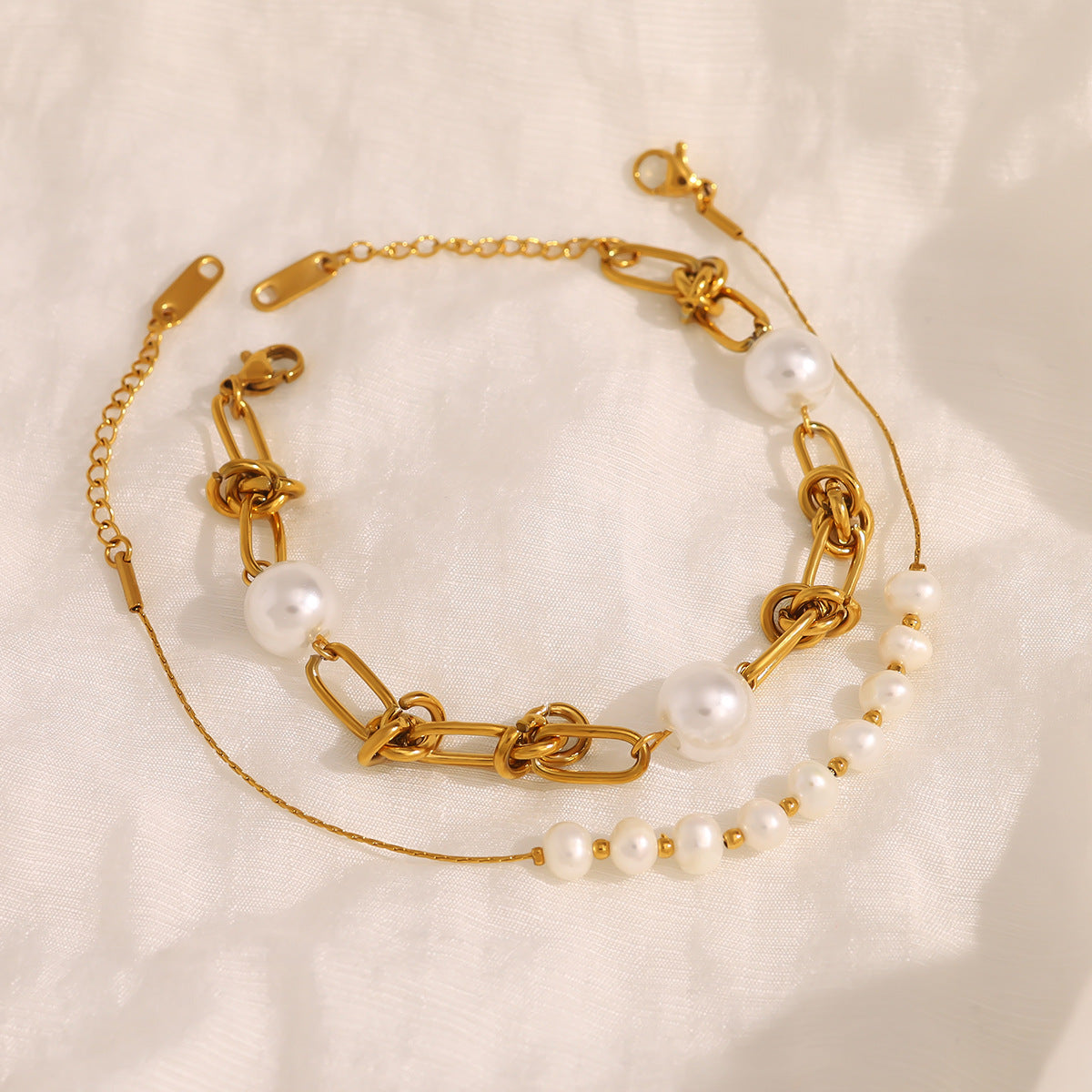 Wholesale Titanium Steel Gold Plated Vintage Elegant Temperament Adjustable Bracelet