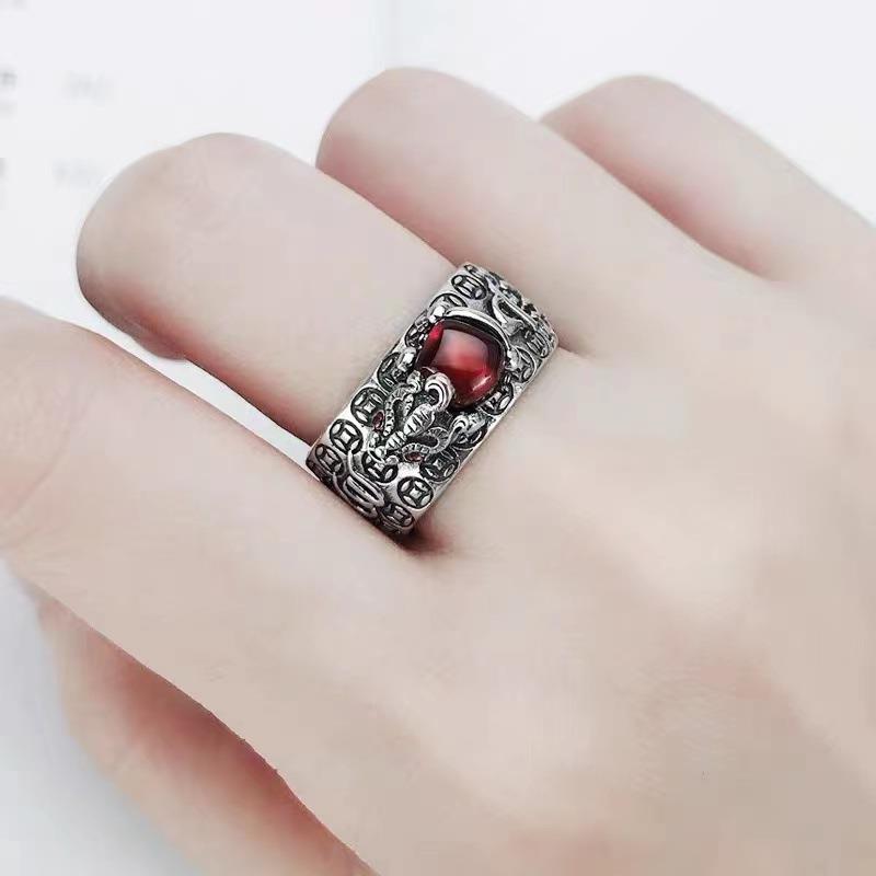 Wholesale Gold Plated Pixiu Ring Vintage Design Unisex Fashion Accessory