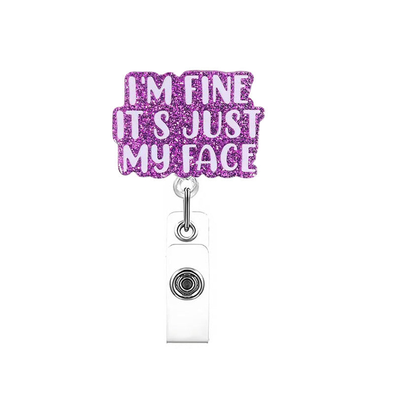 Wholesale acrylic rotating badge scroll clip Badge Reels