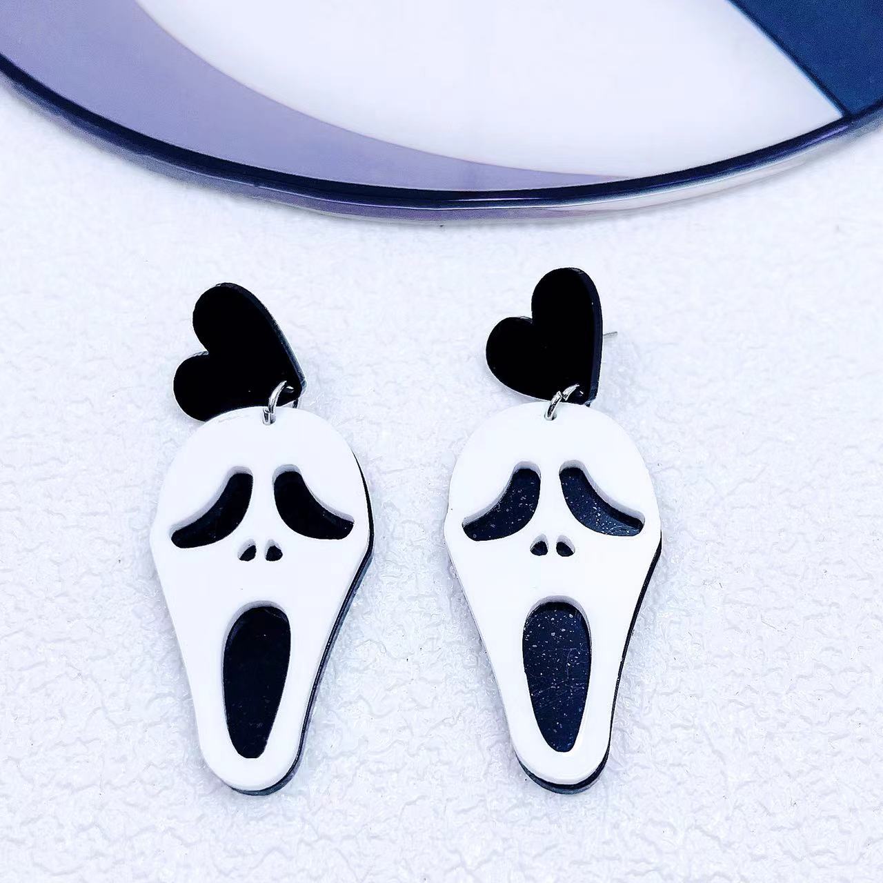 Wholesale Halloween Ghost Acrylic Earrings ACC-ES-AnDao043