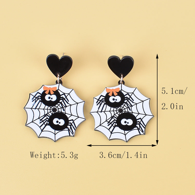 Wholesale Halloween Earrings Witch Tombstone Scream Ghost Acrylic  Earrings