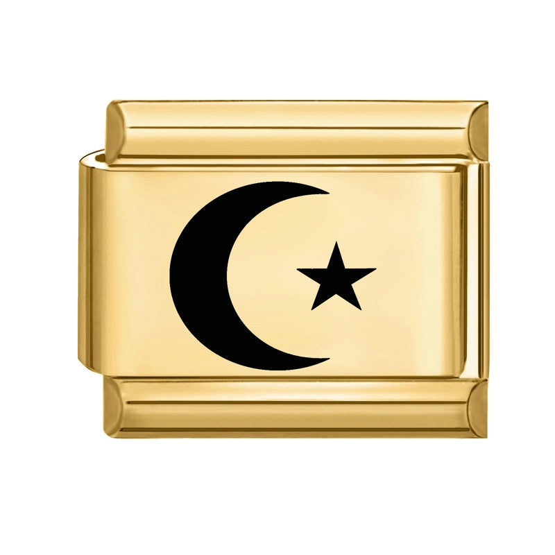 Wholesale  Italian Charm Bracelet 9mm DIY Splicing Removable Cartoon Gold Bottom Stainless Steel Composable Bracelet