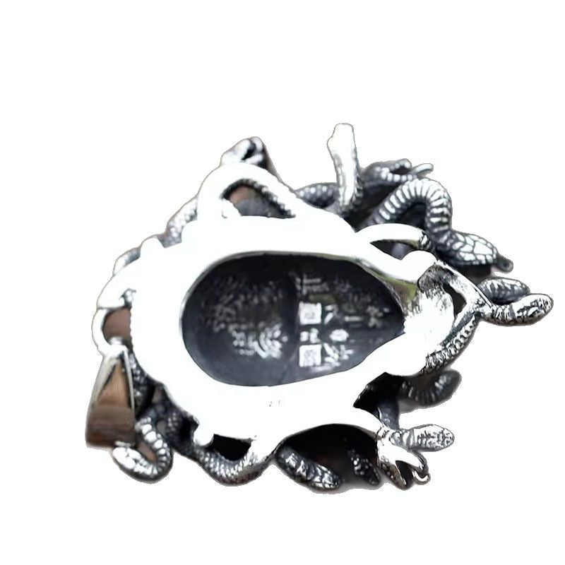 Wholesale Retro Snake Female Medusa Statue Myth Pendant  Gothic Exaggerated  Necklace