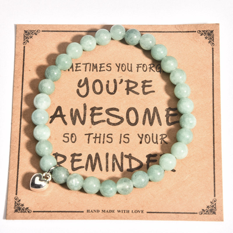 Wholesale 6mm10MM African Turquoise Bracelet Picture Stone Agate Beads Bracelet ACC-BT-zhixiang007