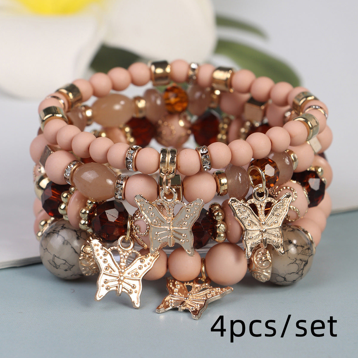 Wholesale Bohemian Vintage Sweet Butterfly Pendant Bracelet ACC-BT-Lijie003