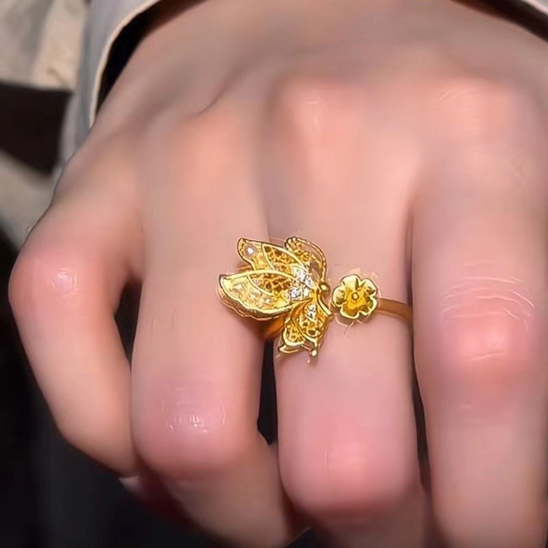 Wholesale  Bow Diamond Ring  Opening Adjustable Ring