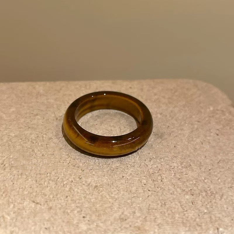 Wholesale Tiger Eye Stone Ring  All-match Spot Stone Ring