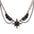 Wholesale Titanium Steel Black Star-Studded Necklace