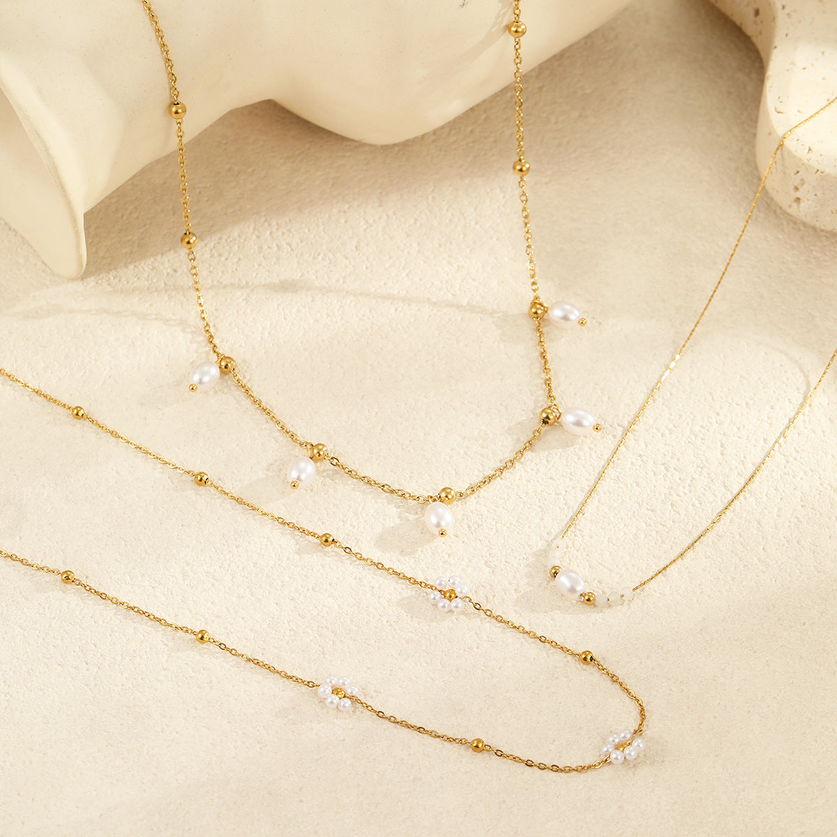 Wholesale Stainless Steel Necklace Pearl Pendant Necklaces