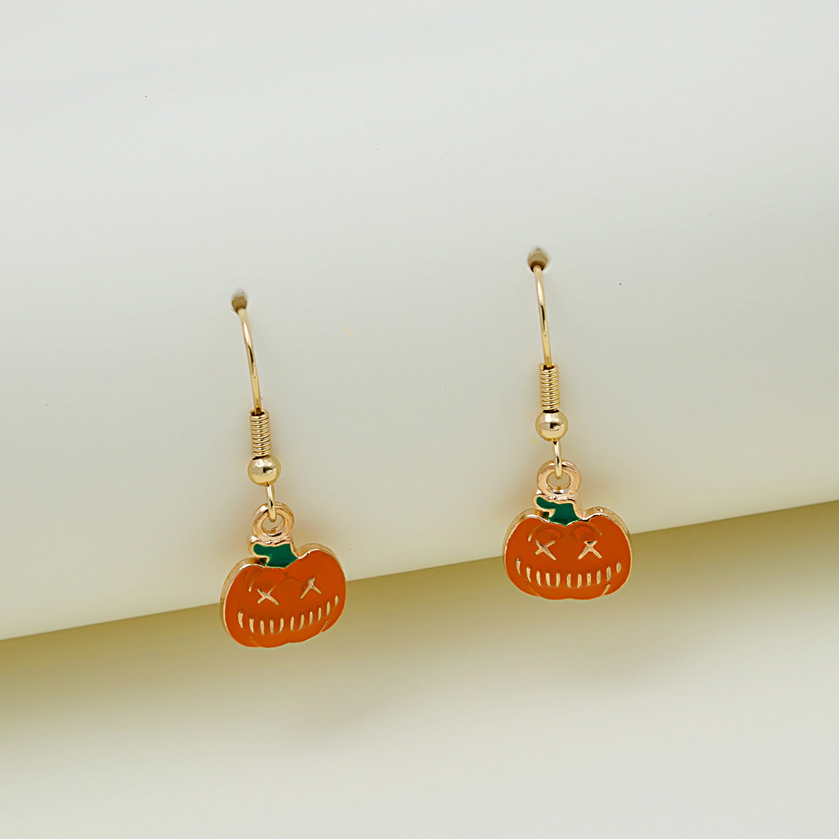 Wholesale Halloween Pumpkin Head Alloy Oil Drop Earrings ACC-ES-MDD032