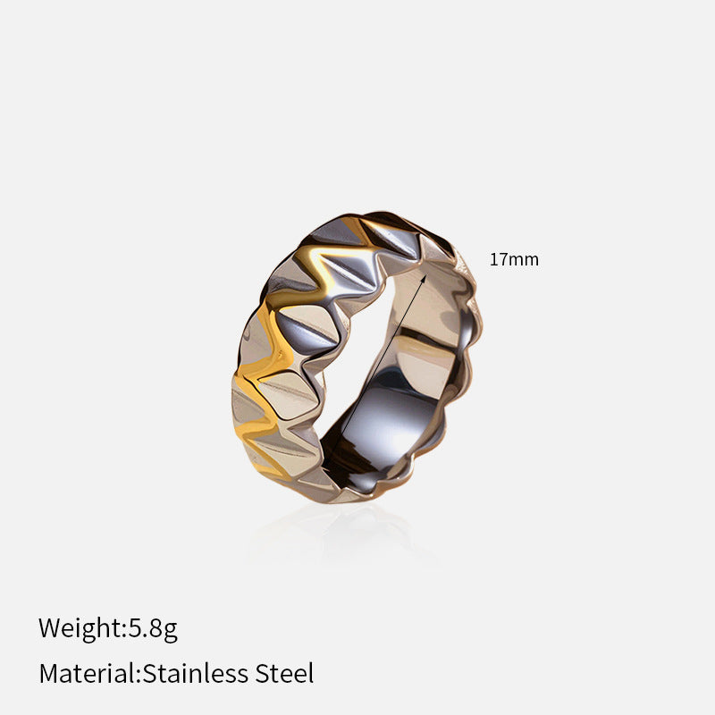 Wholesale geometric stainless steel rings