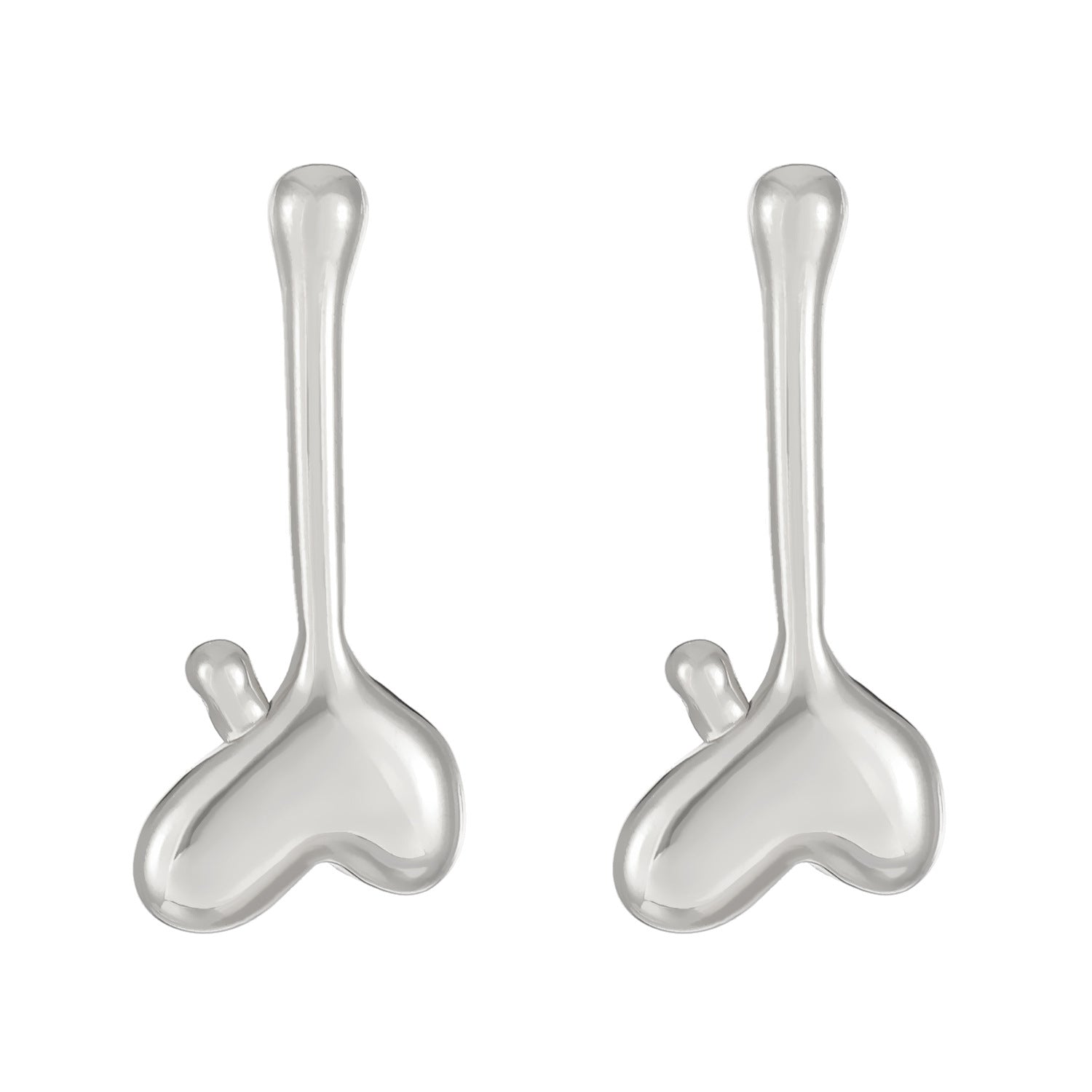 Wholesale Titanium steel pleated geometric  irregular round square lovely earrings