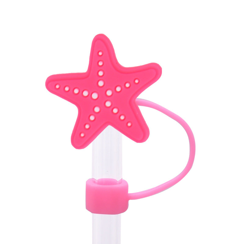 Wholesale Random 100pcs Summer Series Straw Cover 10MM Straw Tube Cap