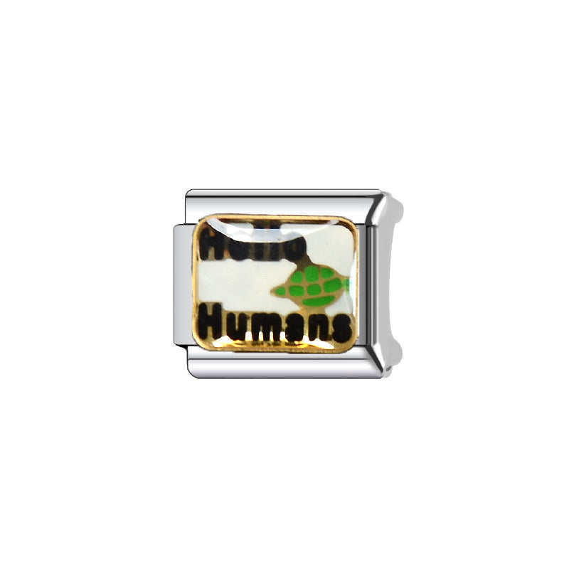 Wholesale Italian Charm Bracelet 9mm DIY Splicing Cute Creative Stainless Steel Composable Bracelet