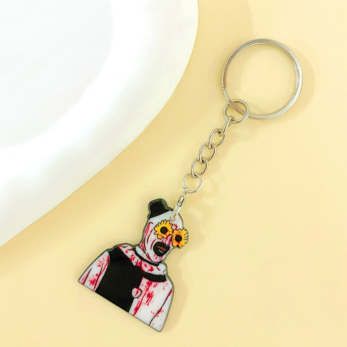 Wholesale Halloween Sunglasses Bleeding Male Acrylic Keychain