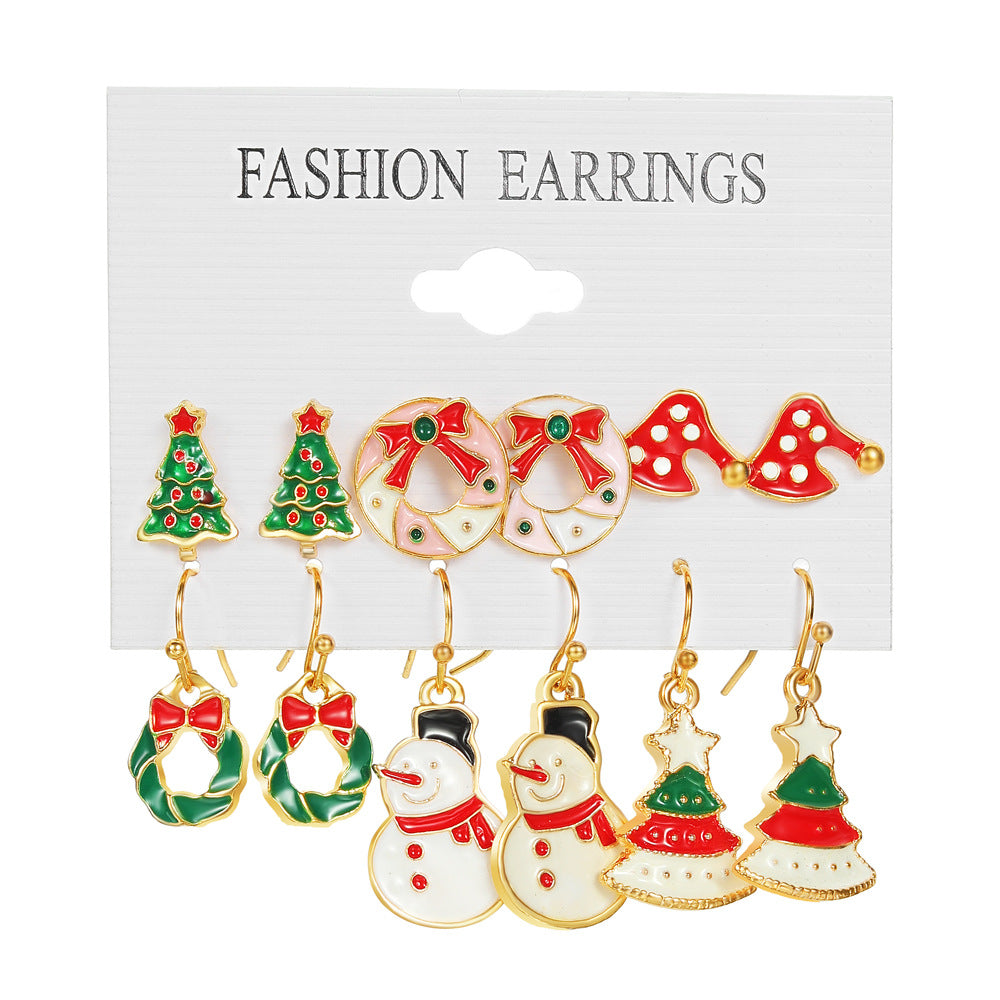 Wholesale Christmas Elk Earrings Set ACC-ES-Anduo001