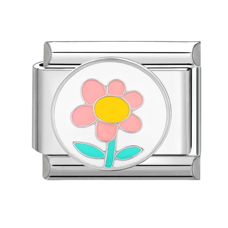 Wholesale Italian Charm Bracelet 9mm DIY Splicing Cartoon Cute Titanium Steel Composable Bracelet