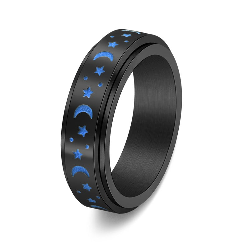 Anello in acciaio inossidabile Star Moon all'ingrosso