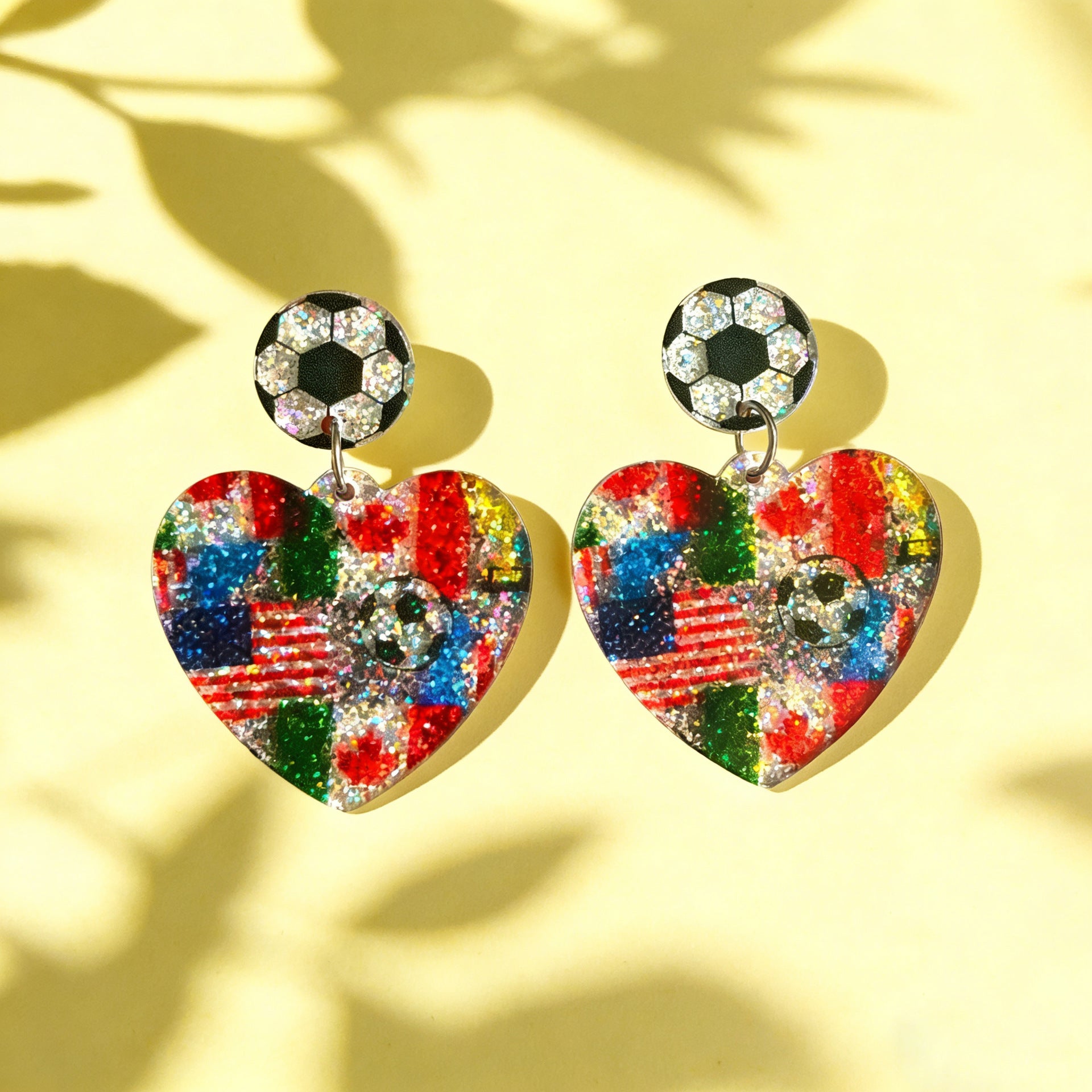 Wholesale US Canada Mexico World Cup Asian Football Champion Earrings