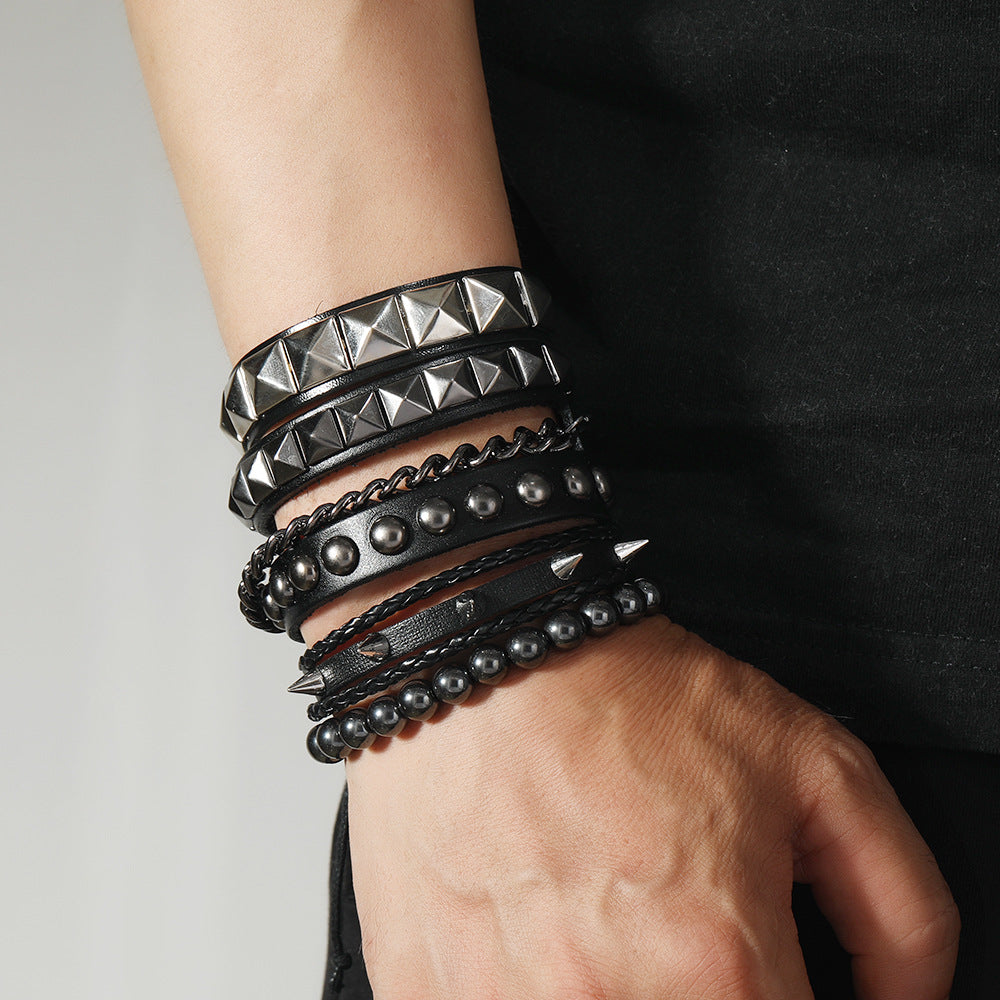 Wholesale Multi-layer Punk Style Chain Bracelet