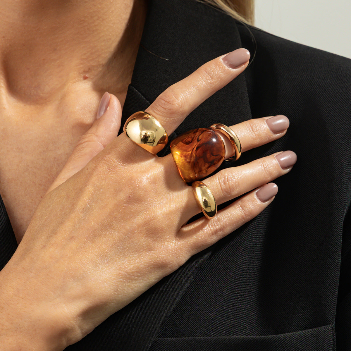 Wholesale Metal Glossy Plain Open Ring