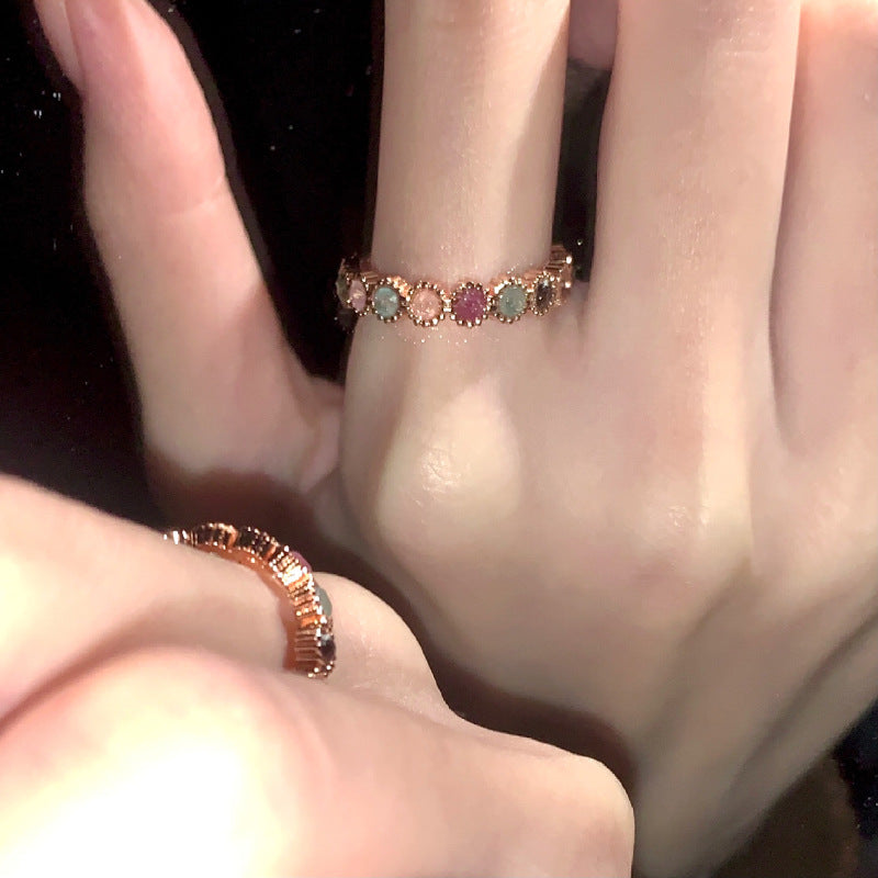 Wholesale Rainbow Ring Copper Open Adjustable Rings ACC-RS-LiuYing001