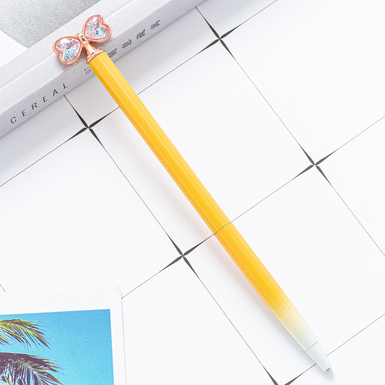 Wholesale Bow ball point pen cartoon cute high color value diamond crystal pen