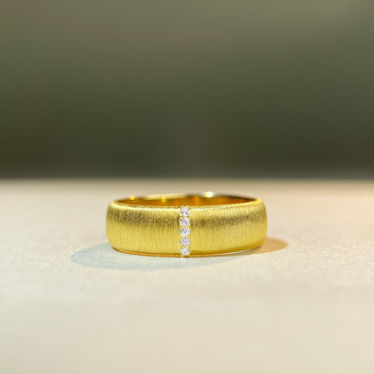 Wholesale 925 sterling silver wide and narrow 18K gold plated ring