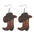 Wholesale Western Style Pink Denim Hat Cowboy Boots Pendant Earrings