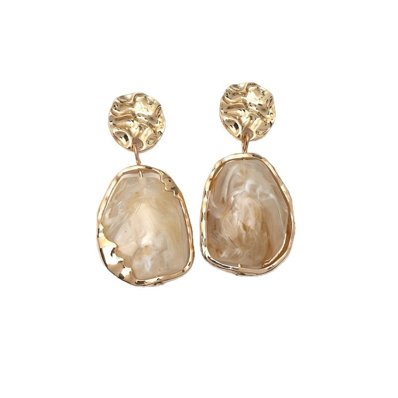 Wholesale Irregular Texture Earrings Geometric Shape Everyday Jewelry Accessory