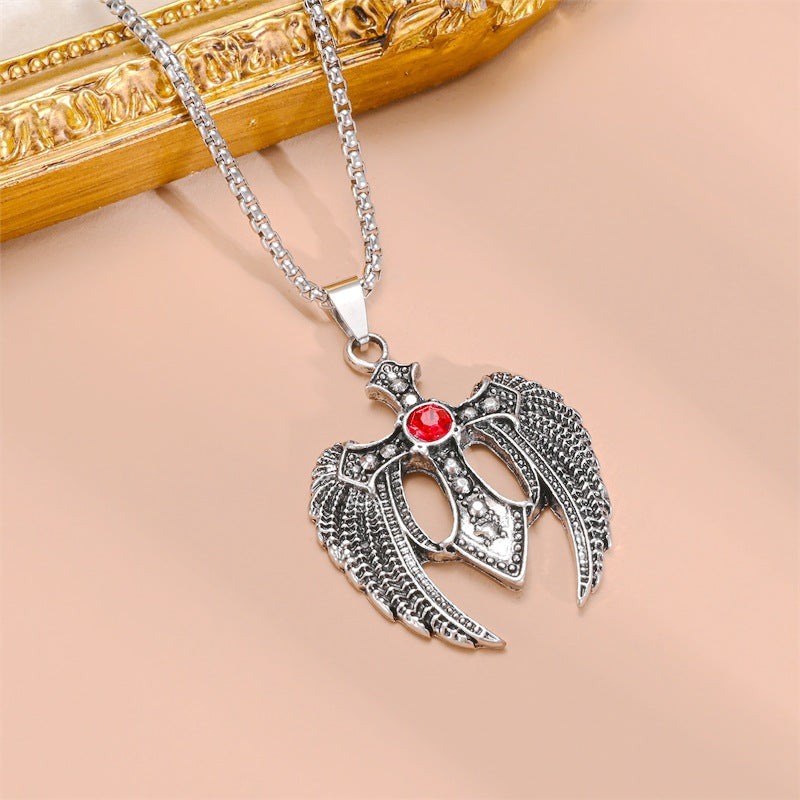 Wholesale Men's Hip Hop Style Pendant Accessories Titanium Steel Necklace ACC-NE-DingChao001