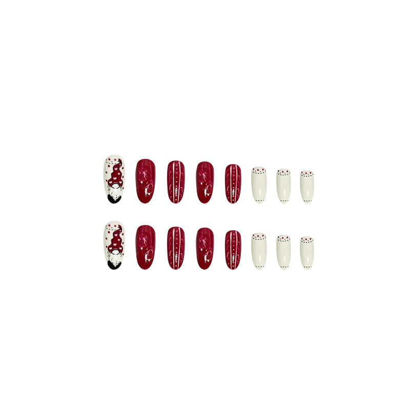 Wholesale 24 Pieces/box Christmas Press-on Nails Kits Nail Stickers ACC-NS-FengLi007