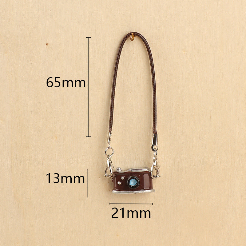 Wholesale Cute cartoon camera keychain pendant doll accessories