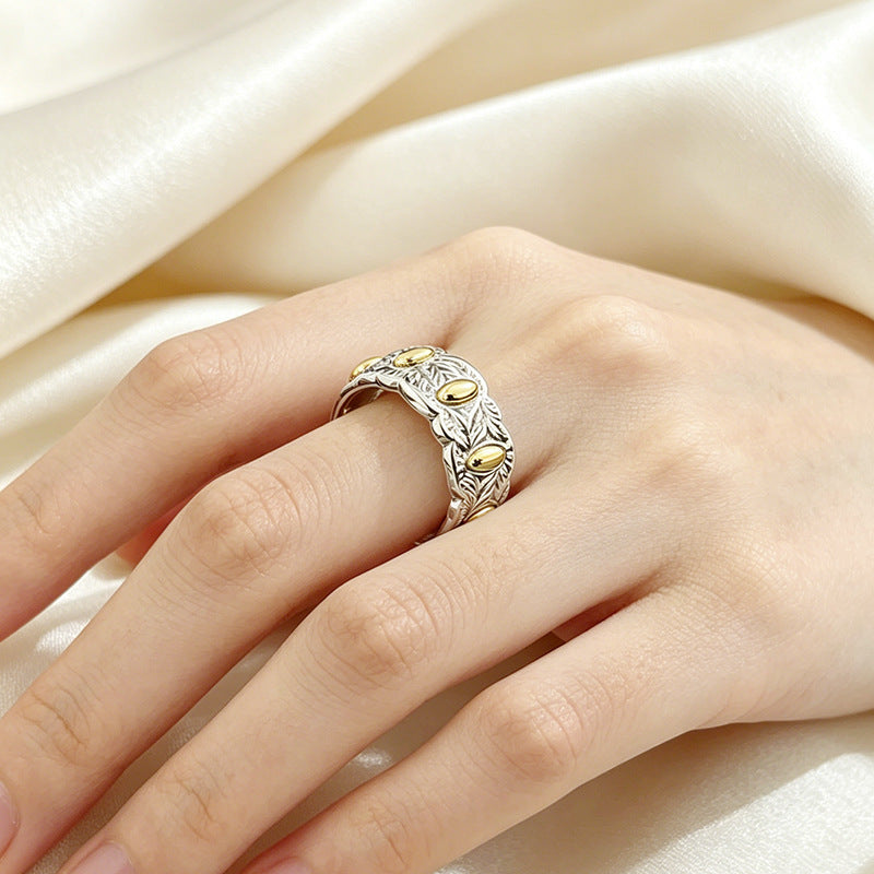 Wholesale Seven Grain Rice Ring Fashion Jewelry Accessory Boutique Gift