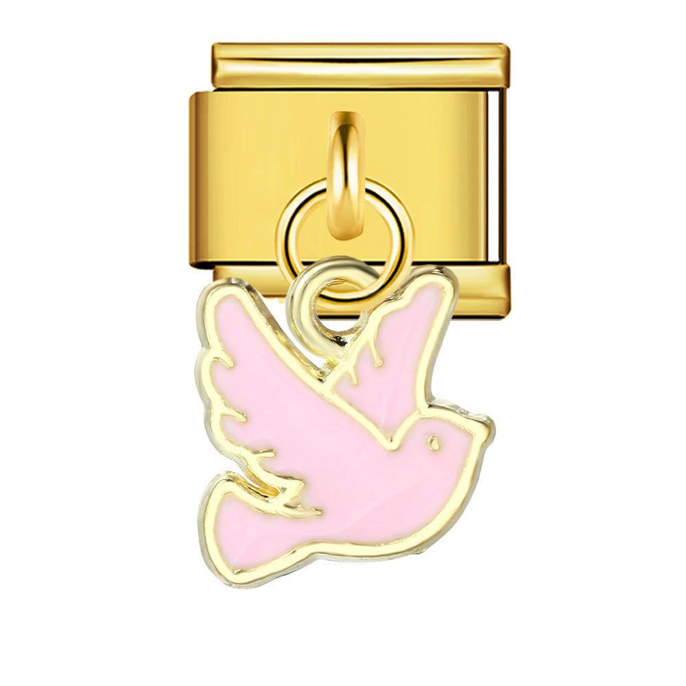 Wholesale  Italian Charm Bracelet 9mm DIY hook style Creative Stainless Steel Composable Bracelet