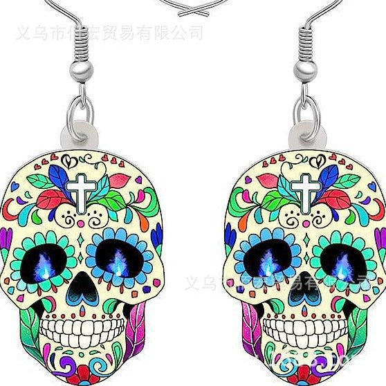 Wholesale  Beautiful Sugar Skull Head Earrings