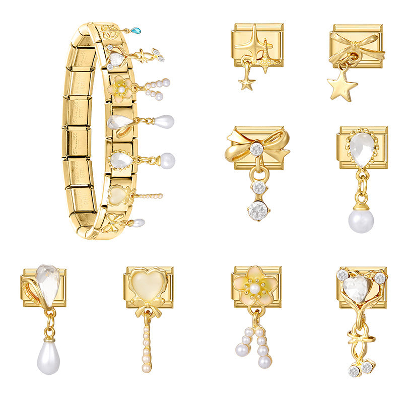 Wholesale 9mm Italian Charm Starter Bracelets DIY Pendant Style Stainless Steel Composable Bracelet